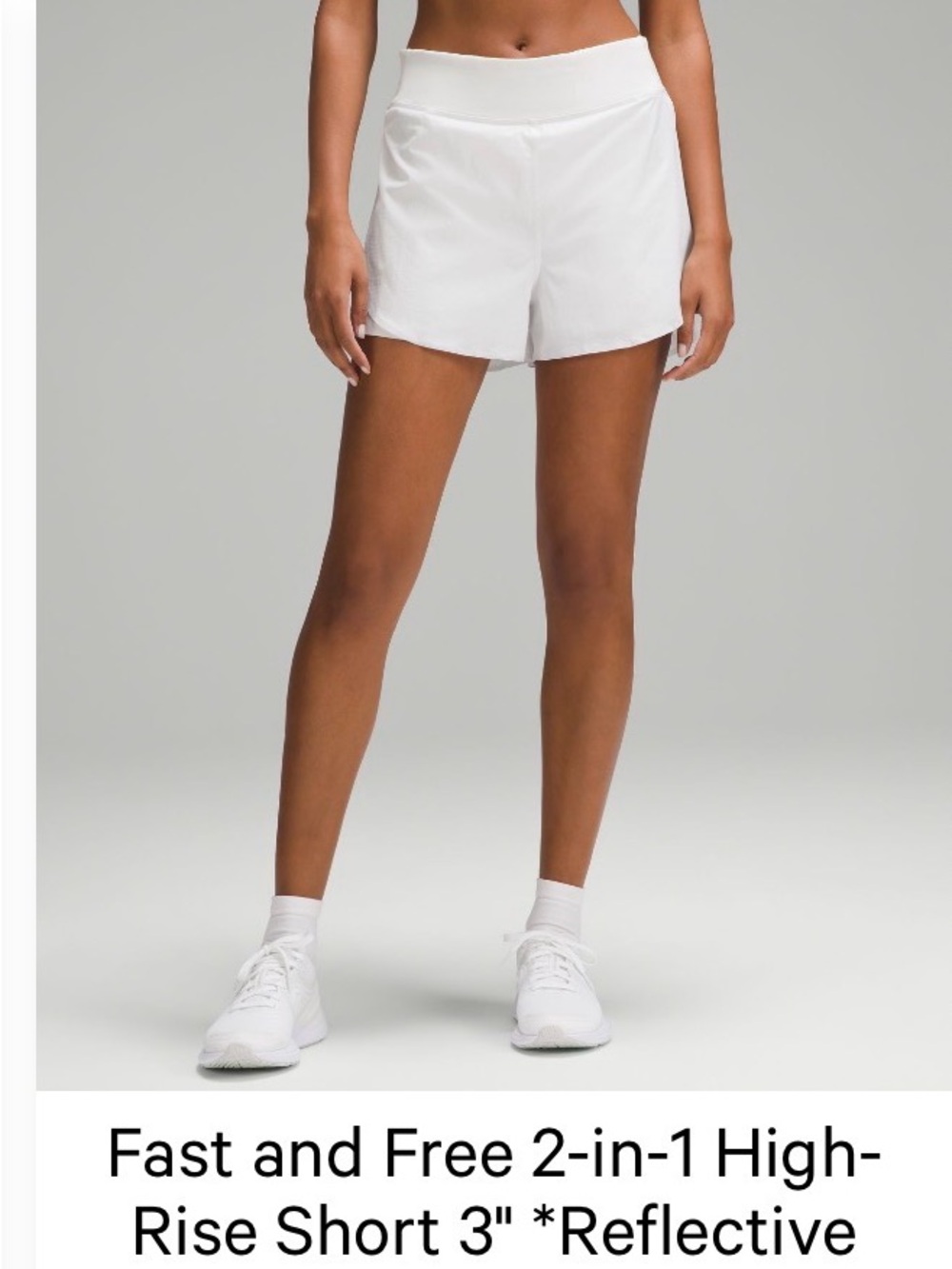 lululemon athletica Fast and Free High-Rise Shorts — White